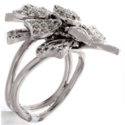 14K White Gold Jewelry 0.96ctw Diamond Ring