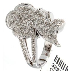 14K White Gold Jewelry 1.19ctw Diamond Ring