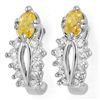 Image 1 : Genuine 1.05ctw Yellow Sapphire & Diamond Earrings Jewelry Gold