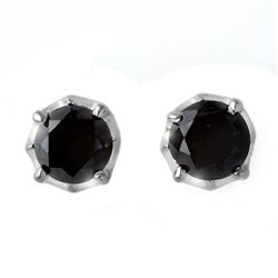 Natural 2.50 ctw Black Diamond Stud Earrings Jewelry 14K Gold