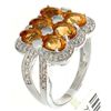 Image 1 : 14K White Gold Jewelry 3.12ctw Citrine & Diamond Ring