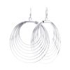 Image 1 : Silver Wire Earrings .925 Ladies Sterling Jewelry dse00063
