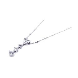 Silver Necklace .925 Ladies Sterling Jewelry bgp00171