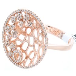 14K Rose Gold Jewelry 0.52ctw Diamond Ring