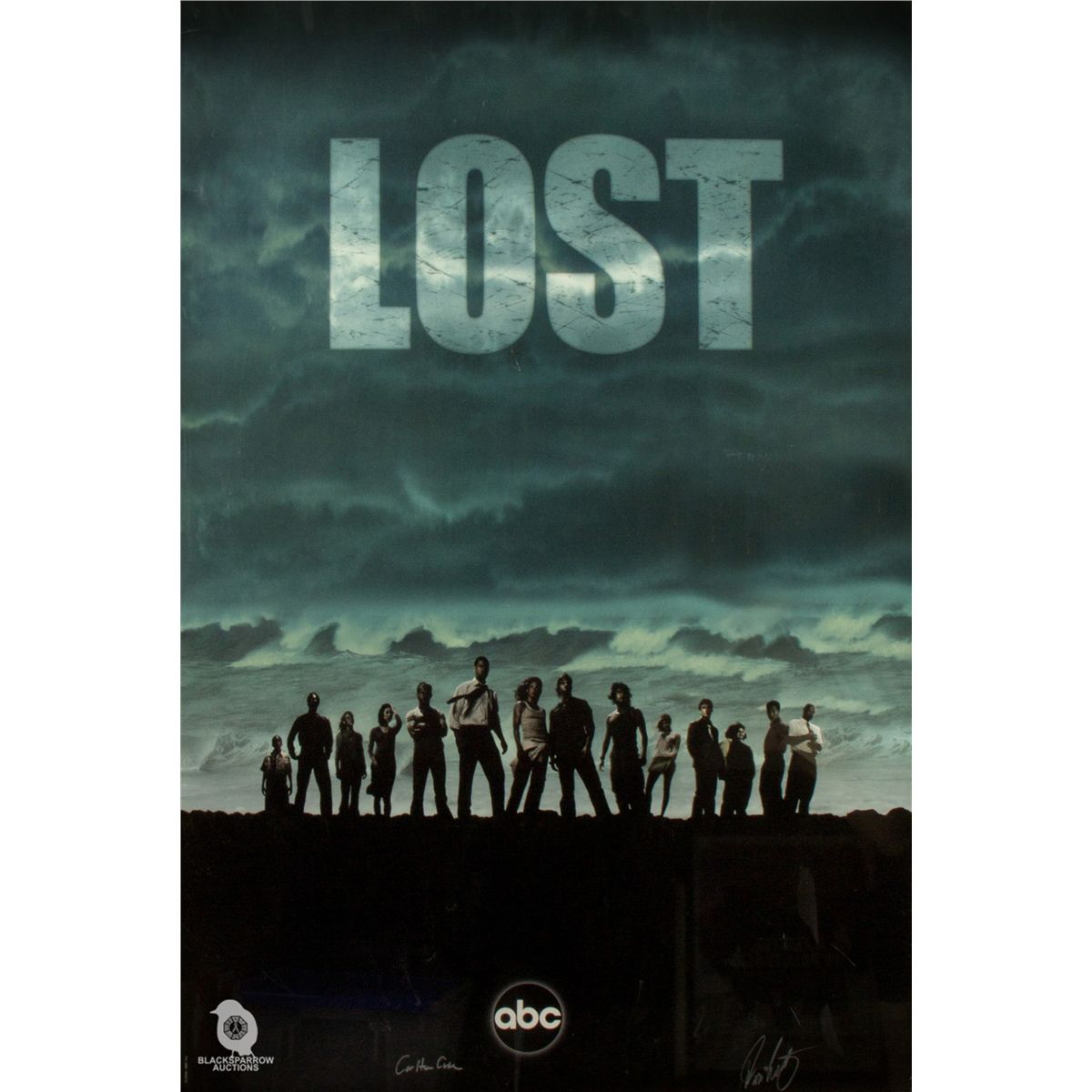 Lost Season 1 Poster Signed By Carlton Cuse Damon Lindelof