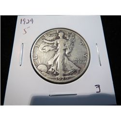 1929S Walking Liberty Half Dollar