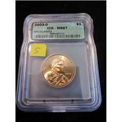 2003D Sacagawea Golden Dollar - ICG MS67