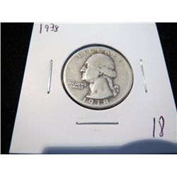 1938 Washington Silver Quarter
