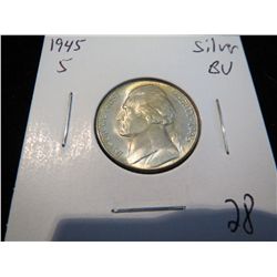 1945S Jefferson "Silver" Nickel - UNC