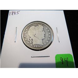 1895 Barber Silver Quarter