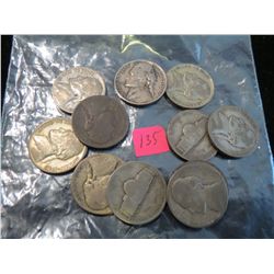 Jefferson Silver War Nickels Qty.11