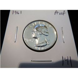1961 Washington Silver Quarter - Proof