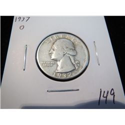 1937D Washington Silver Quarter