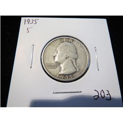 1935S Washington Silver Quarter