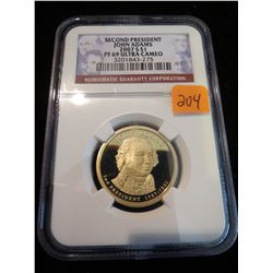 2007S John Adams Presidential Dollar NGC PF69 Ultra Cameo