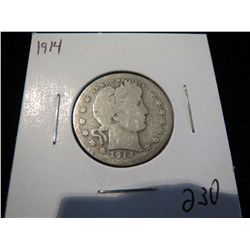 1914 Barber Silver Quarter