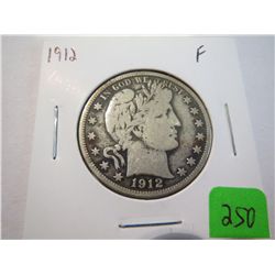 1912 Barber Half Dollar - F