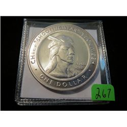 2002 Nation of Shawnee - Chief Shooting Star Tecumseh 1 Troy Oz. .999 Silver