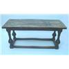Image 1 : A 19th century Dutch elm refectory table having cleated planked top on baluster-turned supports w...