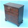 Image 1 : A George I feather-banded walnut bachelor's chest with quarter-veneered flap and having 2 short a...