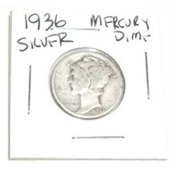 1936 SILVER MERCURY DIME *NICE EARLY U.S. SILVER DIME*!!