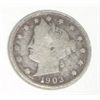 Image 1 : 1903 LIBERTY "V" NICKEL RED BOOK $25.00+ *RARE EARLY VERY FINE GRADE*!! COIN CAME OUT OF SAFE!!