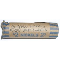 ROLL OF BUFFALO NICKELS40 TOTAL *UNSEARCHED MIXED DATES & GRADES* ROLL CAME OUT OF SAFE!!