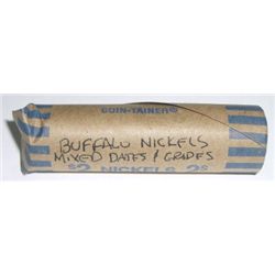 ROLL OF BUFFALO NICKELS 40 TOTAL *UNSEARCHED MIXED DATES & GRADES* ROLL CAME OUT OF SAFE!!