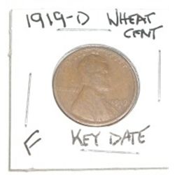 1919-D *KEY DATE* LINCOLN WHEAT CENT *NICE EARLY FINE GRADE*!!