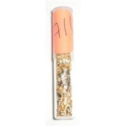 VIAL OF GOLD *FLAKES & PIECES* TOTAL WEIGHT OF VIAL IS 2.10 GRAMS!!