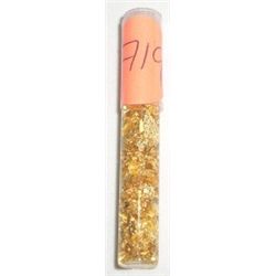 VIAL OF GOLD *FLAKES & PIECES* TOTAL WEIGHT OF VIAL IS 2.10 GRAMS!!