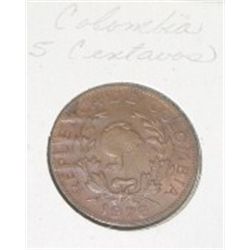 1978 COLUMBIAN 5 CENTAVOS *RARE-HARD TO GET COIN*!! COIN CAME OUT OF SAFE!!