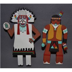 TWO HOPI FLAT DOLLS