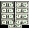 Image 1 : Lucky "8's". U.S. Federal Reserve Notes, $1, Series 2009, New York, Sequential Serial Numbers.