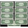 Image 2 : Lucky "8's". U.S. Federal Reserve Notes, $1, Series 2009, New York, Sequential Serial Numbers.