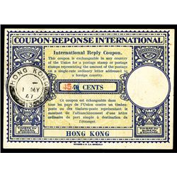 Hong Kong International Reply Coupon, 1947 Issue.
