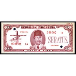 Republik Indonesia Unlisted 1948 Issue Essay Specimen Banknote.