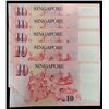 Image 2 : Monetary Authority of Singapore, ND 2005 "Polymer" Issue Group with Very Low  Serial Numbers.
