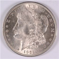 1921 MORGAN SILVER DOLLAR, MS-63
