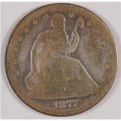 1877-S SEATED HALF DOLLAR, GOOD