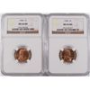 Image 1 : ( 2 ) 1940 LINCOLN CENTS, NGC MS-66 RED GEMS!!