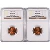 Image 1 : ( 2 ) 1941-D LINCOLN CENTS, NGC MS-66 RED GEMS!!