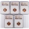 Image 1 : ( 5 ) 1944 LINCOLN CENTS NGC MS-66 RED!
