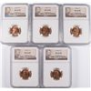 Image 1 : ( 5 ) 1945-D LINCOLN CENTS, NGC MS-66 RED