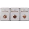 Image 1 : ( 3 ) 1954-S LINCOLN CENTS NGC MS-66 RED GEMS!!!