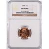 Image 1 : 1949 LINCOLN CENT, NGC MS-66 RED RARE!!
