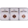 Image 1 : ( 3 ) 1956-D LINCOLN CENTS NGC MS-66 RED GEMS!