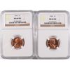 Image 1 : ( 2 ) 1963 LINCOLN CENTS, NGC MS-66 RED! RARE! MS-67 RED GO FOR $3000.00 EACH!
