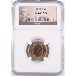 1940-D JEFFERSON NICKEL, NGC MS-65  6 FULL STEPS!