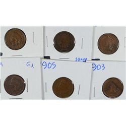 (6) INDIAN HEAD CENTS (97, 98, 02, 03, 05, 09)